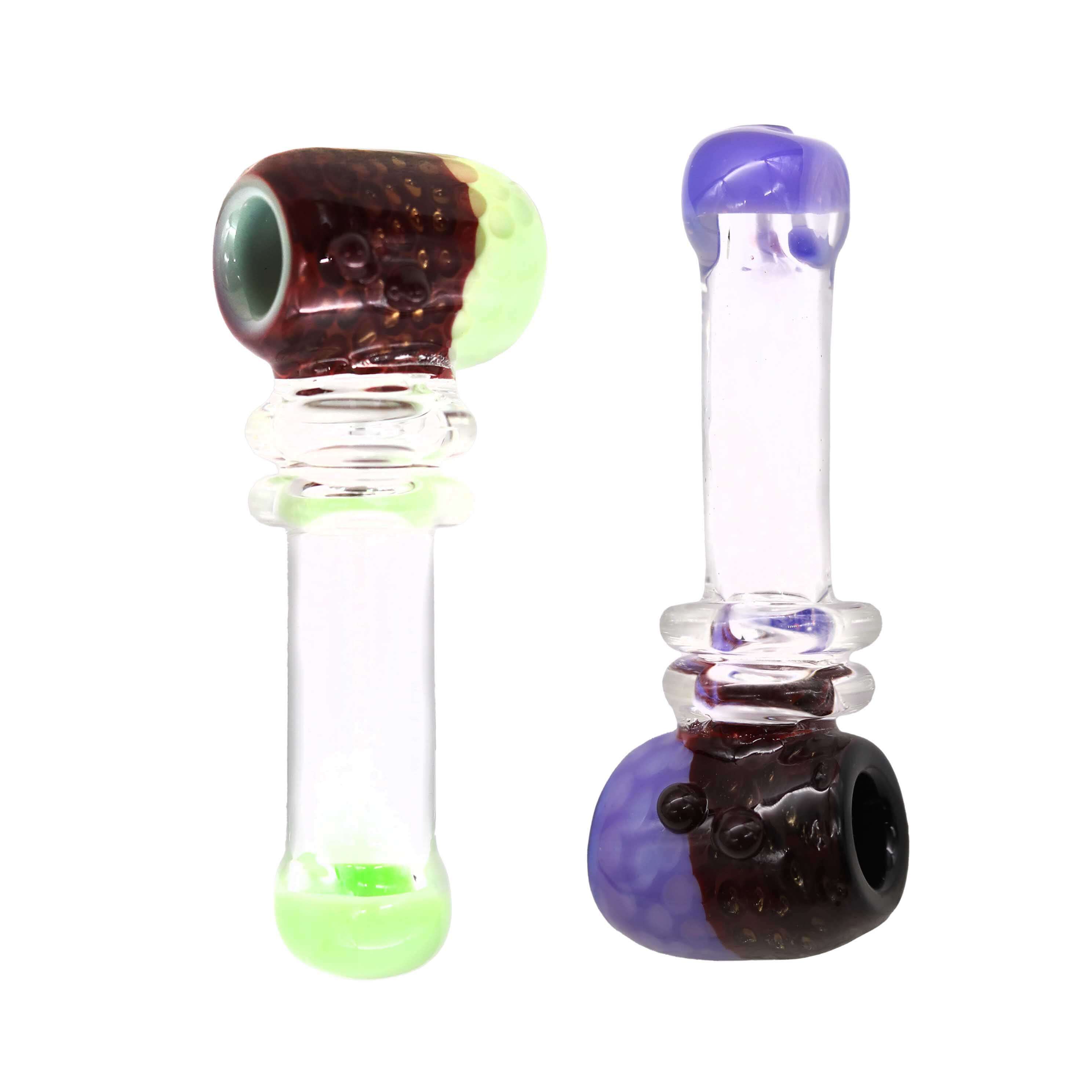 Honeycomb Top Inbuilt Glass Screen Handpipe (SB-7020) | 5 inch | Assorted Colors product image